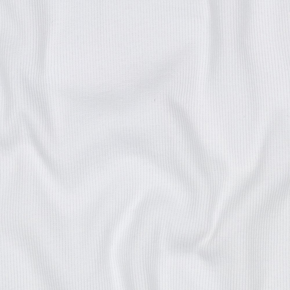 [PRE-VHT-08492.005 BLANC - WHITE - WEISS] ⏳ Rippenbündchen uni GOTS & Oeko-Tex | Weiss