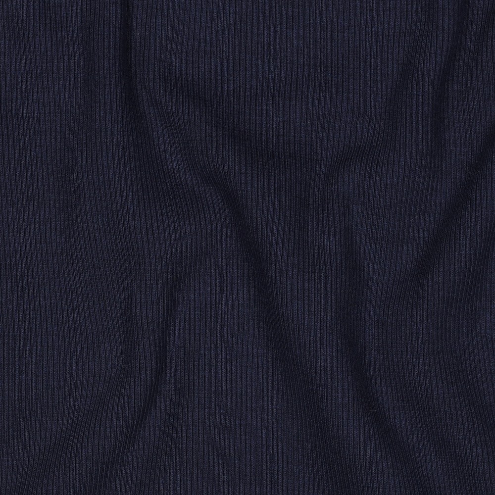 [PRE-VHT-08492.019 BLEU MARINE - NAVY - MARINEBLAU] ⏳ Bord-côte côtelé uni GOTS & Oeko-Tex | Bleu marine