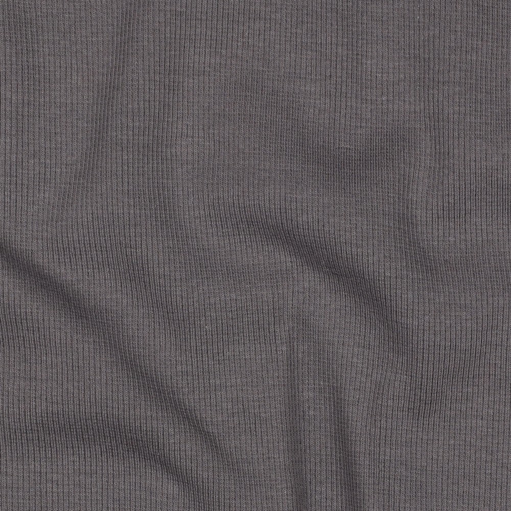 [PRE-VHT-08492.030 ANTHRACITE - ANTHRAZIT] ⏳ Bord-côte côtelé uni GOTS & Oeko-Tex | Anthracite