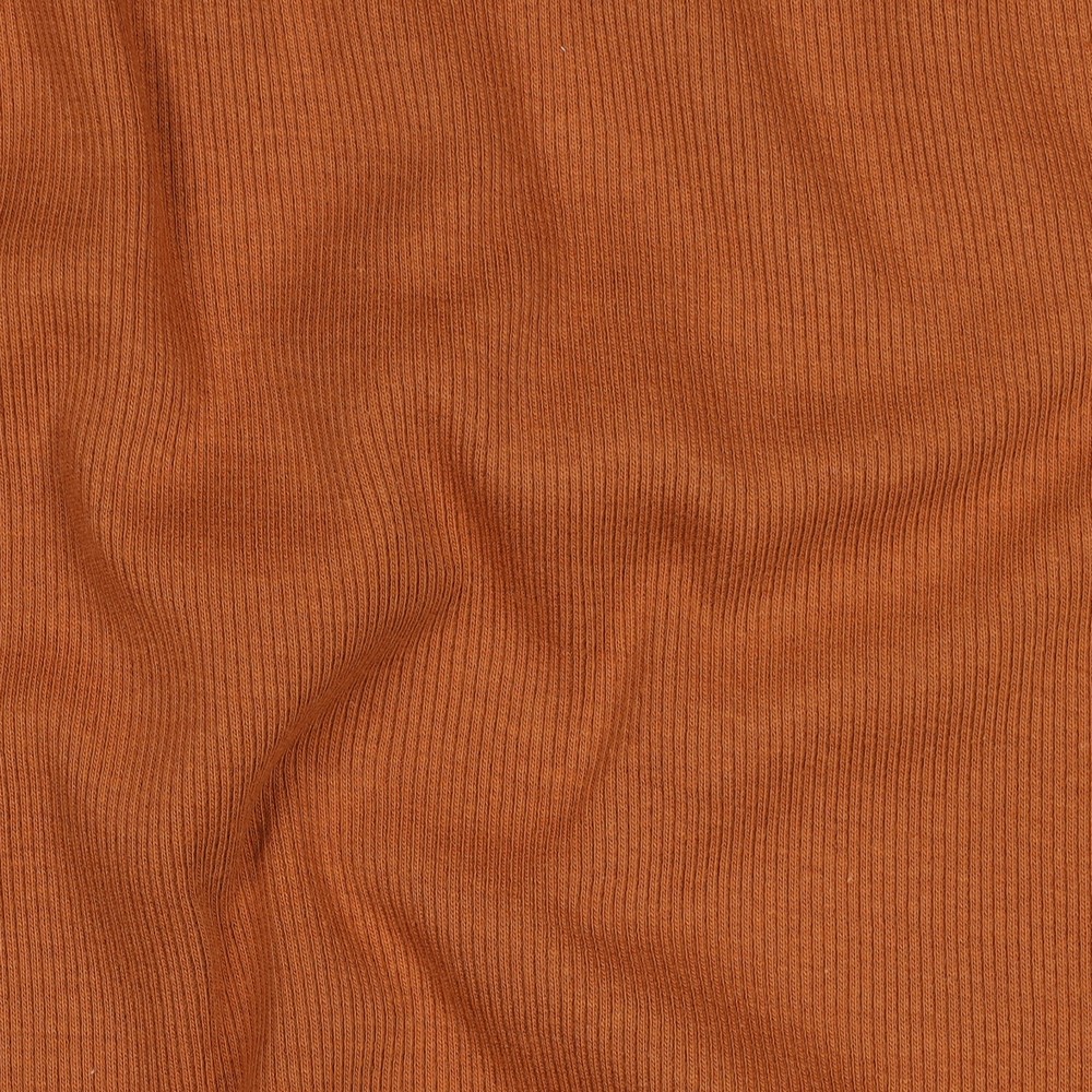[PRE-VHT-08492.032 ROUGE BRIQUE - BRICK] ⏳ Rippenbündchen uni GOTS & Oeko-Tex | Backsteinrot