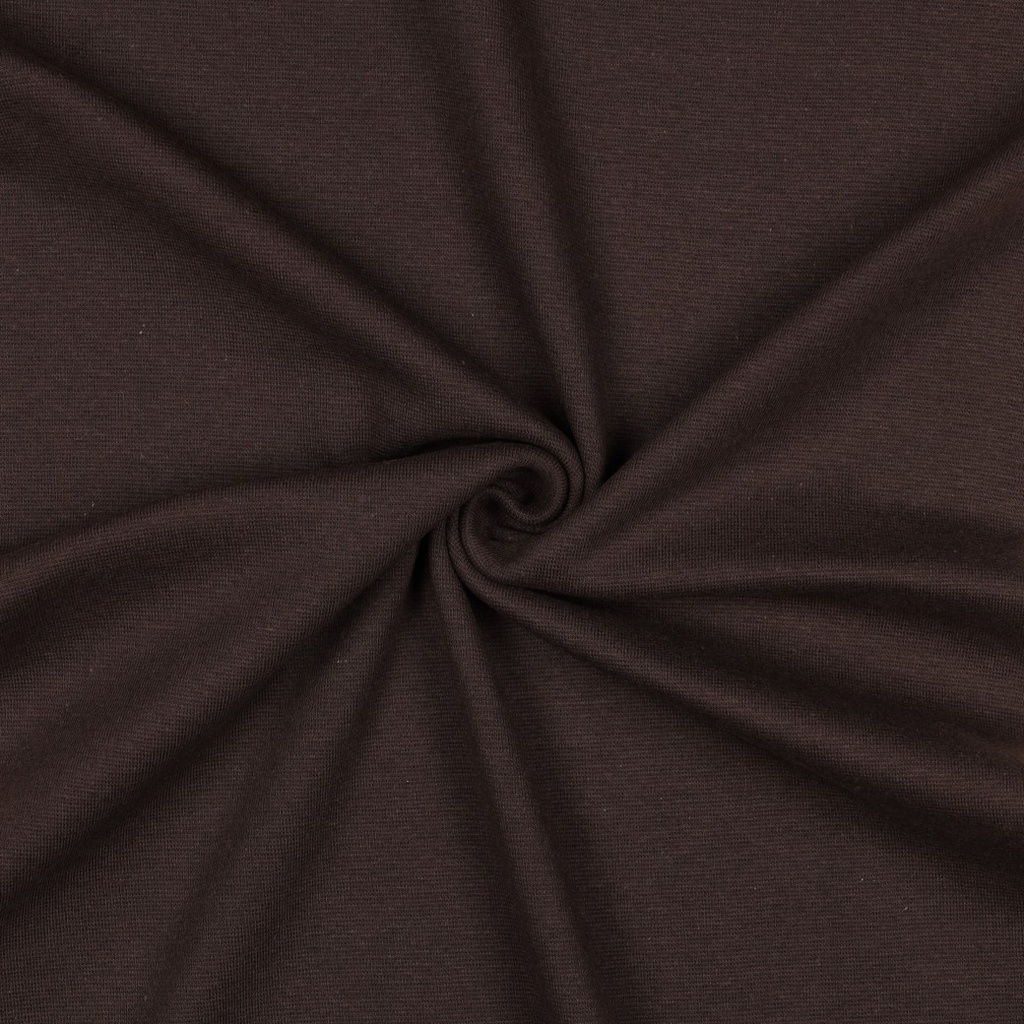 [PRE-VHT-08058.021 BRUN FONCÉ - DARK BROWN - DUNKELBRAUN] ⏳ Bord-côte uni GOTS & Oeko-Tex | Brun foncé