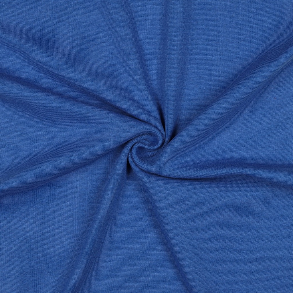 [PRE-VHT-08058.039 BLEU COBALT - COBALT - KOBALTBLAU] ⏳ Bord-côte uni GOTS & Oeko-Tex | Bleu cobalt
