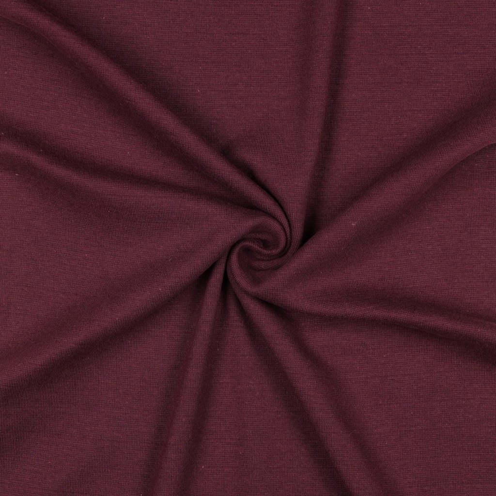 [PRE-VHT-08058.056 Aubergine] ⏳ Bord-côte uni GOTS & Oeko-Tex | Aubergine