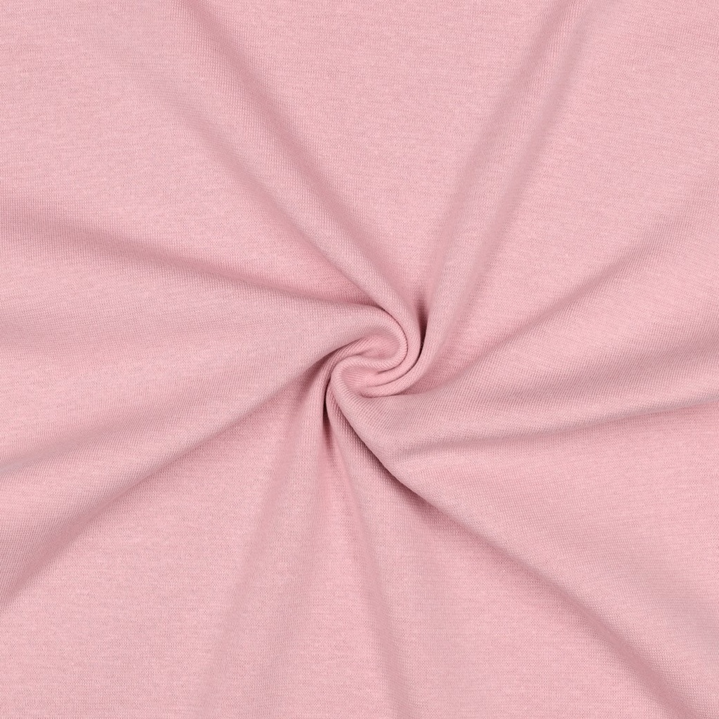 [PRE-VHT-08058.060 ROSE POUDRÉ - ROSE - ROSÉ] ⏳ Bord-côte uni GOTS & Oeko-Tex | Rose poudré