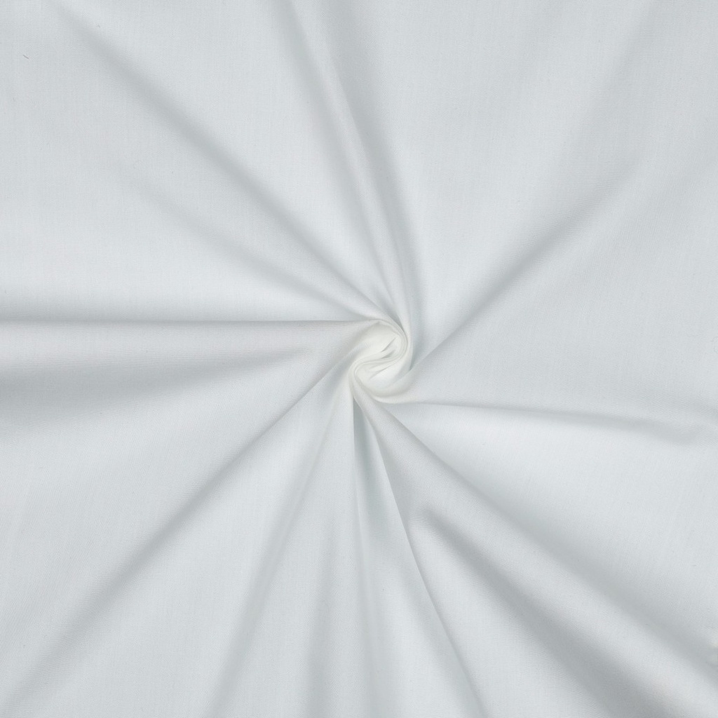 [PRE-VHT-05546.002 BLANC - WHITE - WEISS] ⏳ Cotonnade unie GOTS & Oeko-Tex | Blanc