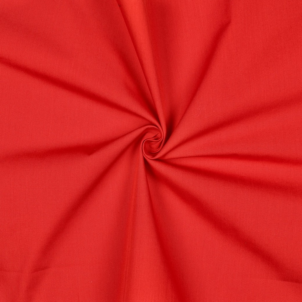 [PRE-VHT-05546.005 ROUGE - RED - ROT] ⏳ Cotonnade unie GOTS & Oeko-Tex | Rouge