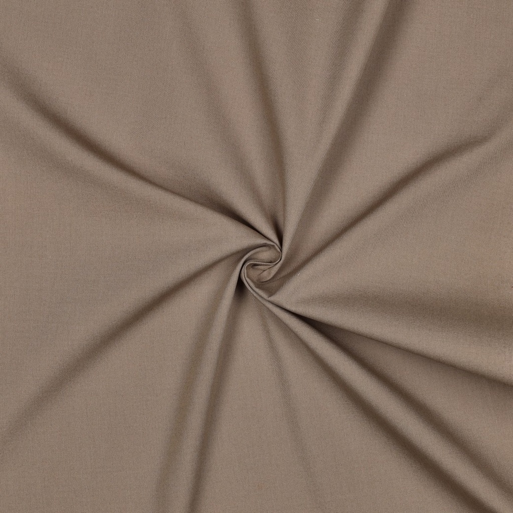 [PRE-VHT-05546.007 Taupe] ⏳ Cotonnade unie GOTS & Oeko-Tex | Taupe