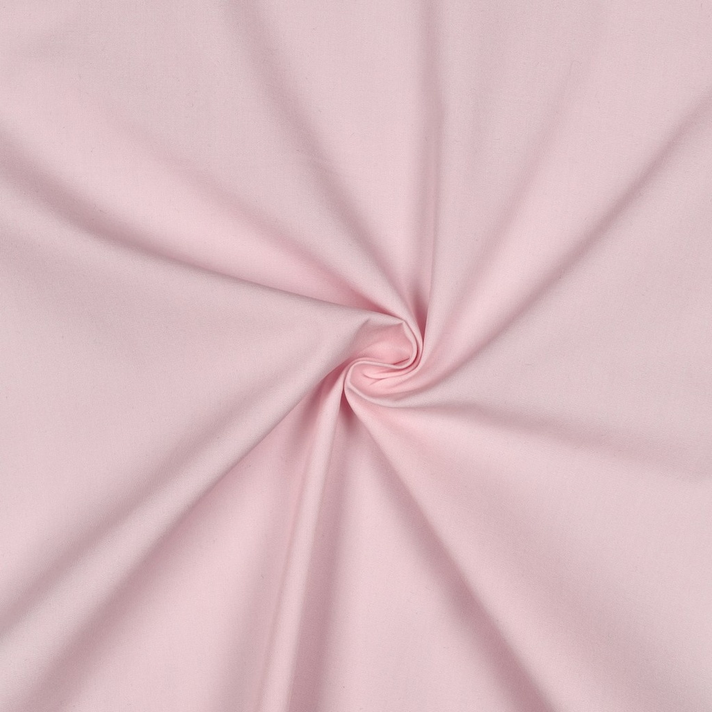 [PRE-VHT-05546.014 ROSE POUDRÉ - ROSE - ROSÉ] ⏳ Cotonnade unie GOTS & Oeko-Tex | Rose poudré