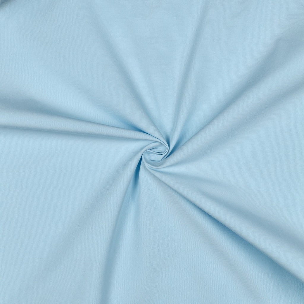 [PRE-VHT-05546.018 BLEU CLAIR - LIGHT BLUE - HELLBLAU] ⏳ Cotonnade unie GOTS & Oeko-Tex | Bleu clair