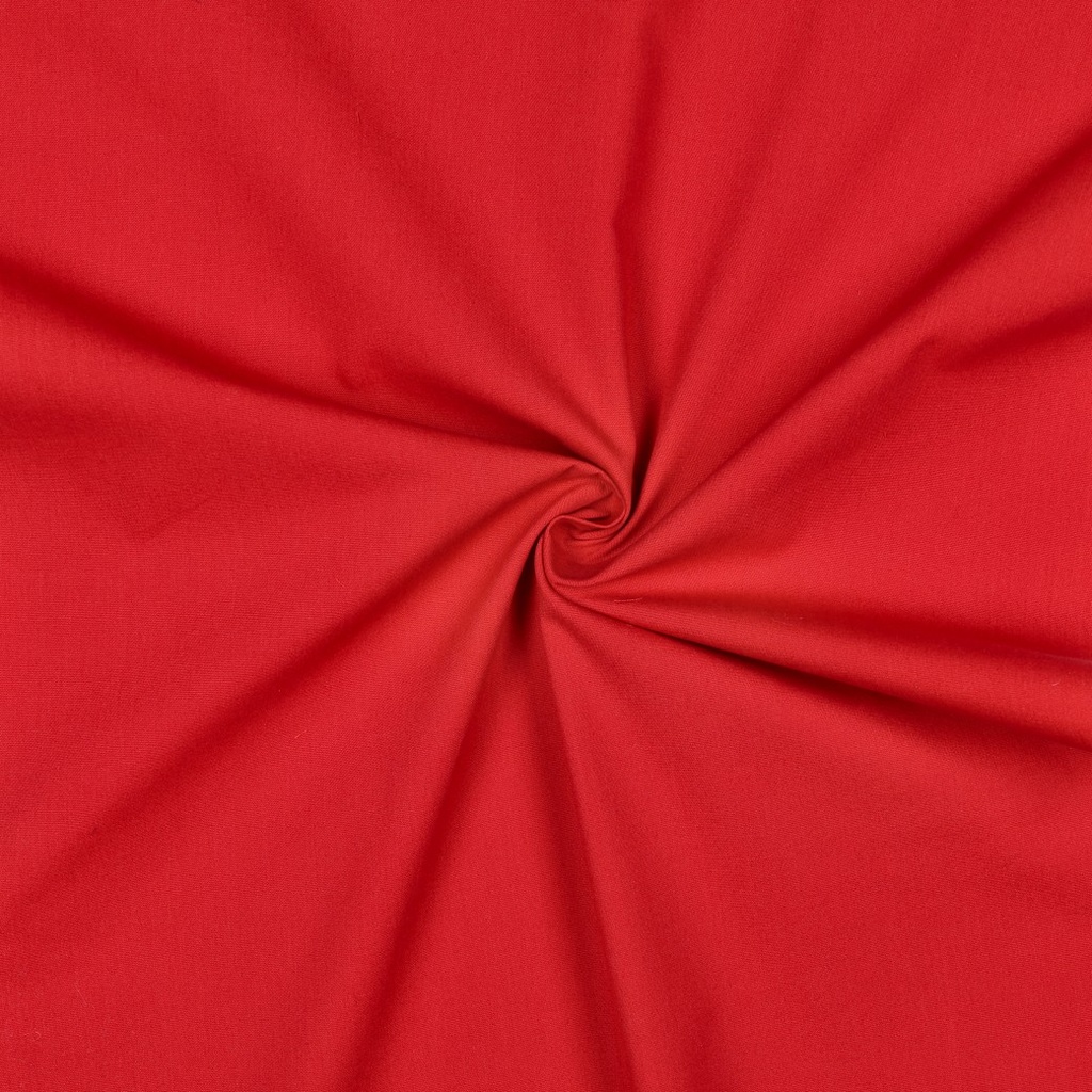 [PRE-VHT-05546.026 ROUGE FONCÉ - DARK RED - DUNKELROT] ⏳ Cotonnade unie GOTS & Oeko-Tex | Rouge foncé