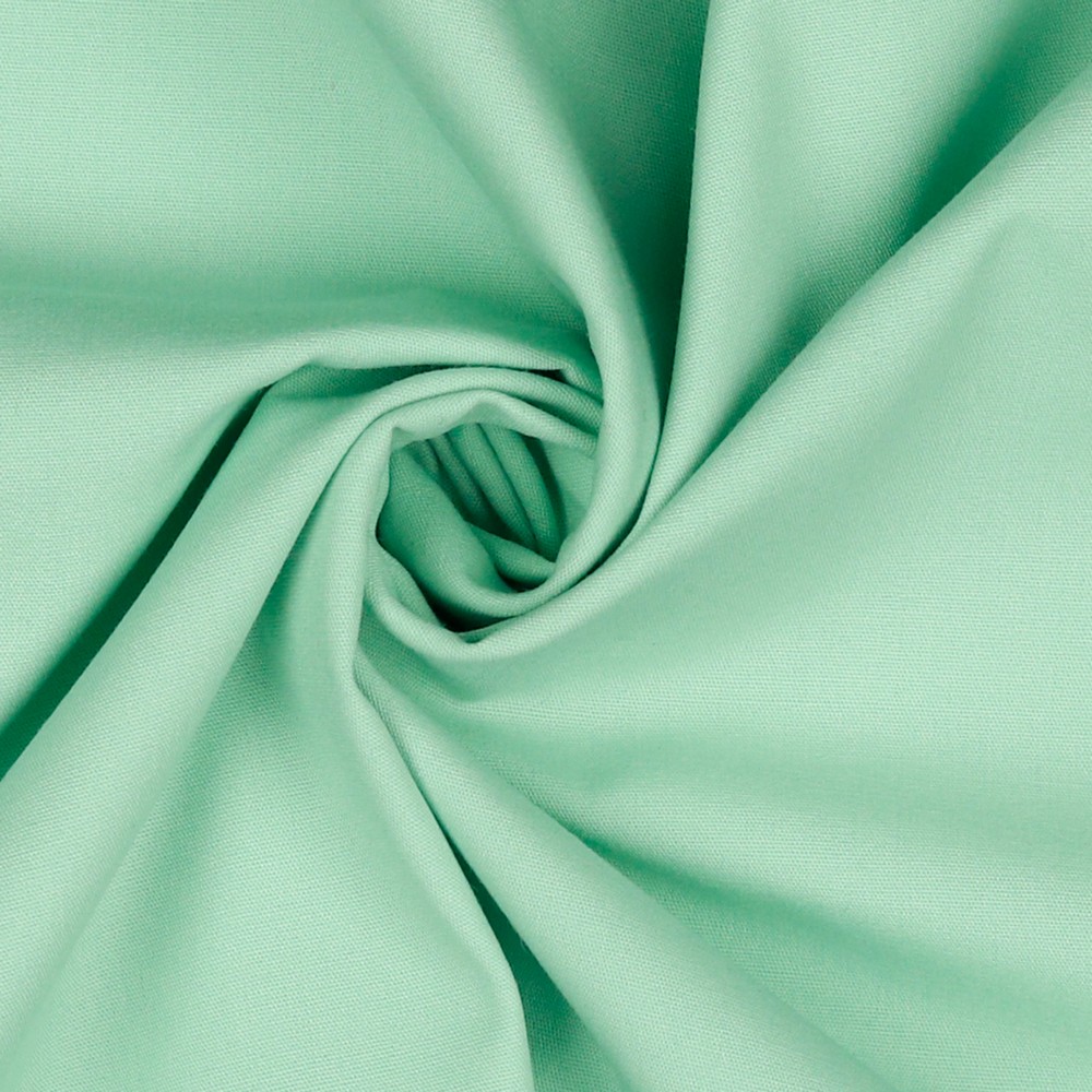 [PRE-VHT-05546.040 MENTHE - MINT - MINZE] ⏳ Cotonnade unie GOTS & Oeko-Tex | Menthe