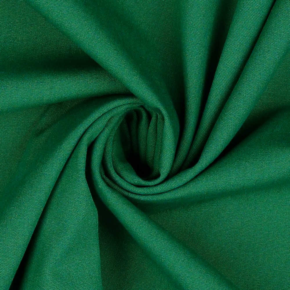 [PRE-VHT-05546.069 VERT ÉMERAUDE - EMERALD - SMARAGDGRÜN] ⏳ Cotonnade unie GOTS & Oeko-Tex | Vert émeraude