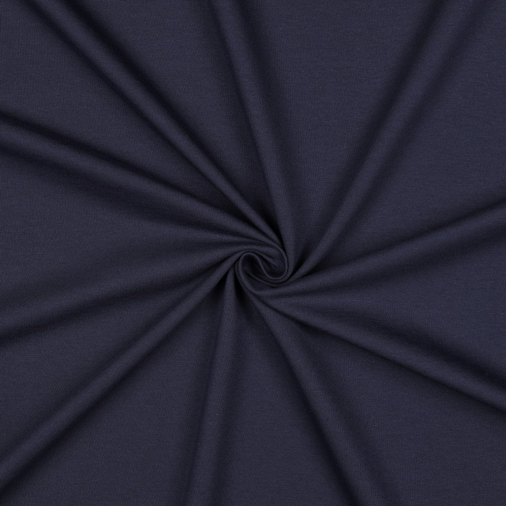 [PRE-VHT-09107.019 Bleu Marine - NAVY - MARINEBLAU] ⏳ French Terry uni GOTS & Oeko-Tex | Marineblau