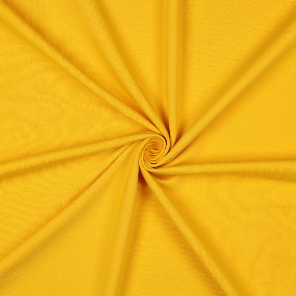 [PRE-VHT-09107.028 Jaune - YELLOW - GELB] ⏳ French Terry uni GOTS & Oeko-Tex | Jaune