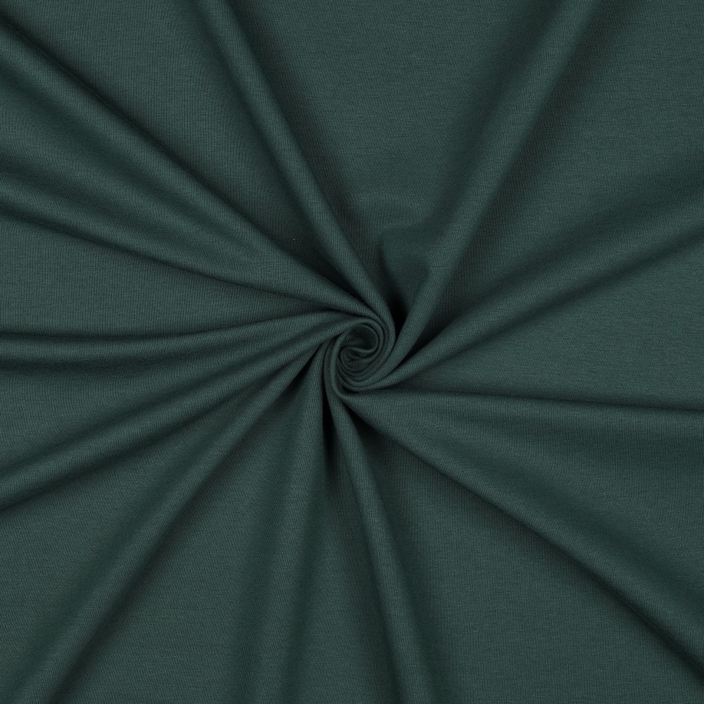 [PRE-VHT-09107.031 Vert Forêt - FOREST GREEN - WALDGRÜN] ⏳ French Terry uni GOTS & Oeko-Tex | Vert Forêt