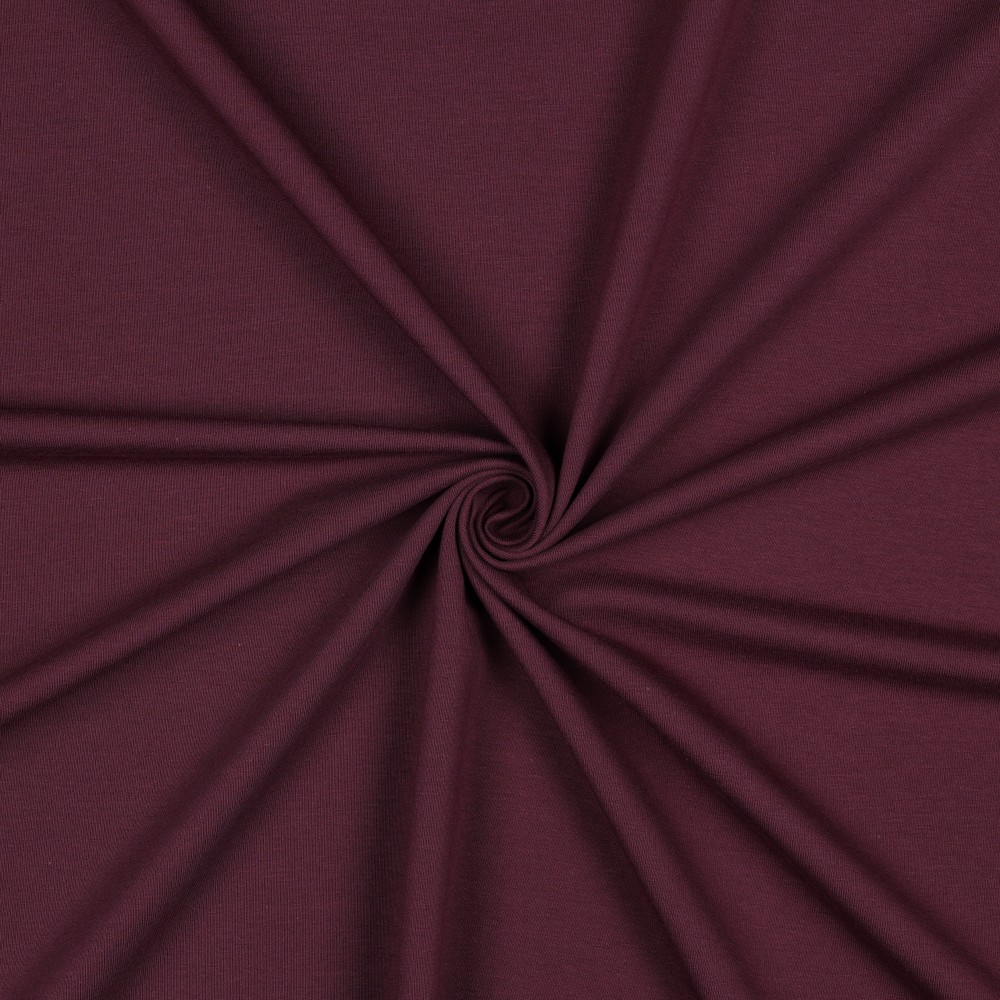 [PRE-VHT-09107.056 Aubergine - AUBERGINE] ⏳ French Terry uni GOTS & Oeko-Tex | Aubergine