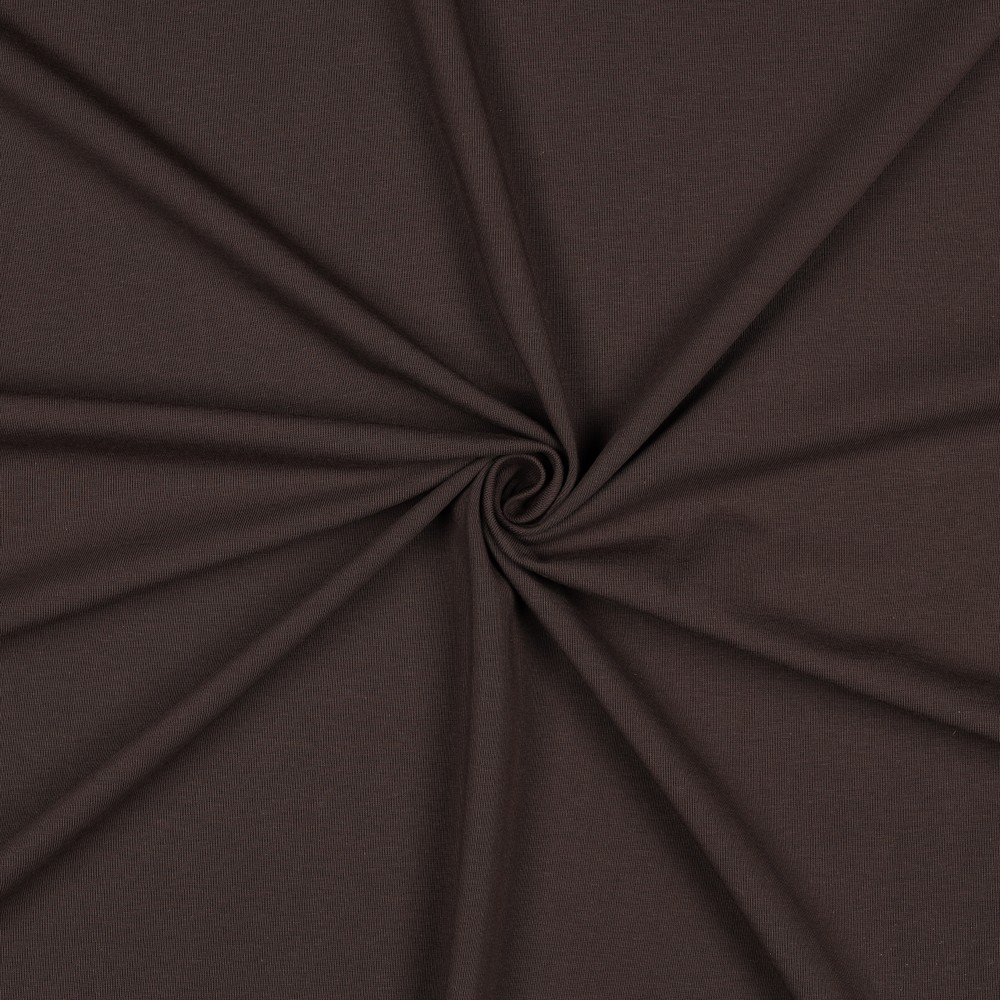 [PRE-VHT-08036.021 Brun Foncé - DARK BROWN - DUNKELBRAUN] ⏳ Jersey uni GOTS & Oeko-Tex | Brun Foncé