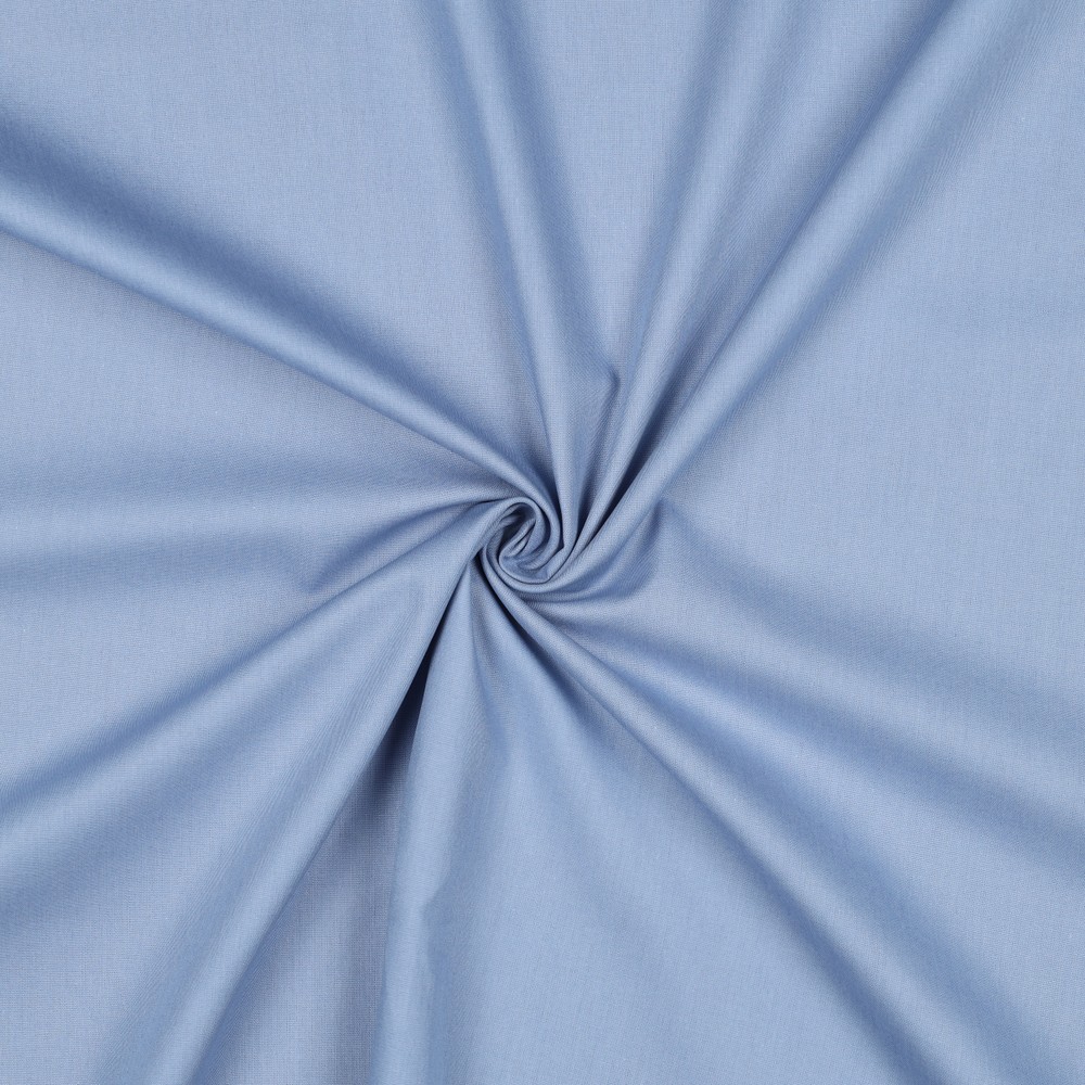 [PRE-VHT-08035.044 BLEU OMBRÉ - BLUE SHADOW - SCHATTENBLAU] ⏳ Popeline unie GOTS & Oeko-Tex | Bleu ombré