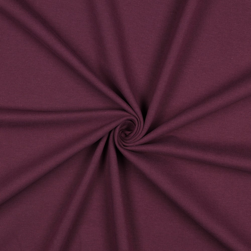 [PRE-VHT-09971.056 Aubergine] ⏳ Soft sweat uni GOTS & Oeko-Tex | Aubergine