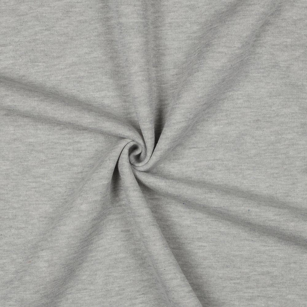 [PRE-VHT-03232.002 GRIS ARGENT - GREY SILVER - SILBERGRAU] ⏳ Sweat lurex uni pailleté Oeko-Tex | Gris argent