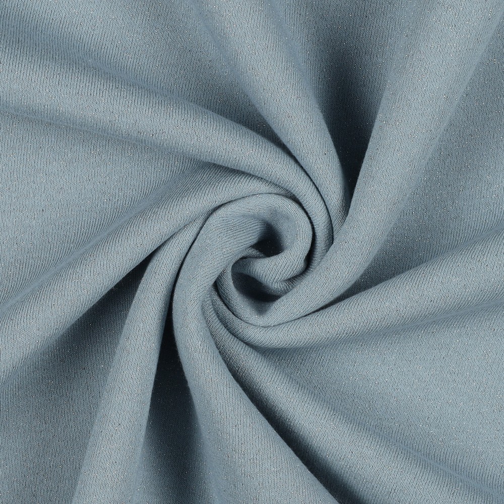 [PRE-VHT-03232.006 Bleu Ciel - Sky Blue - Himmelblau] ⏳ Lurex-Sweat uni pailleté Oeko-Tex | 