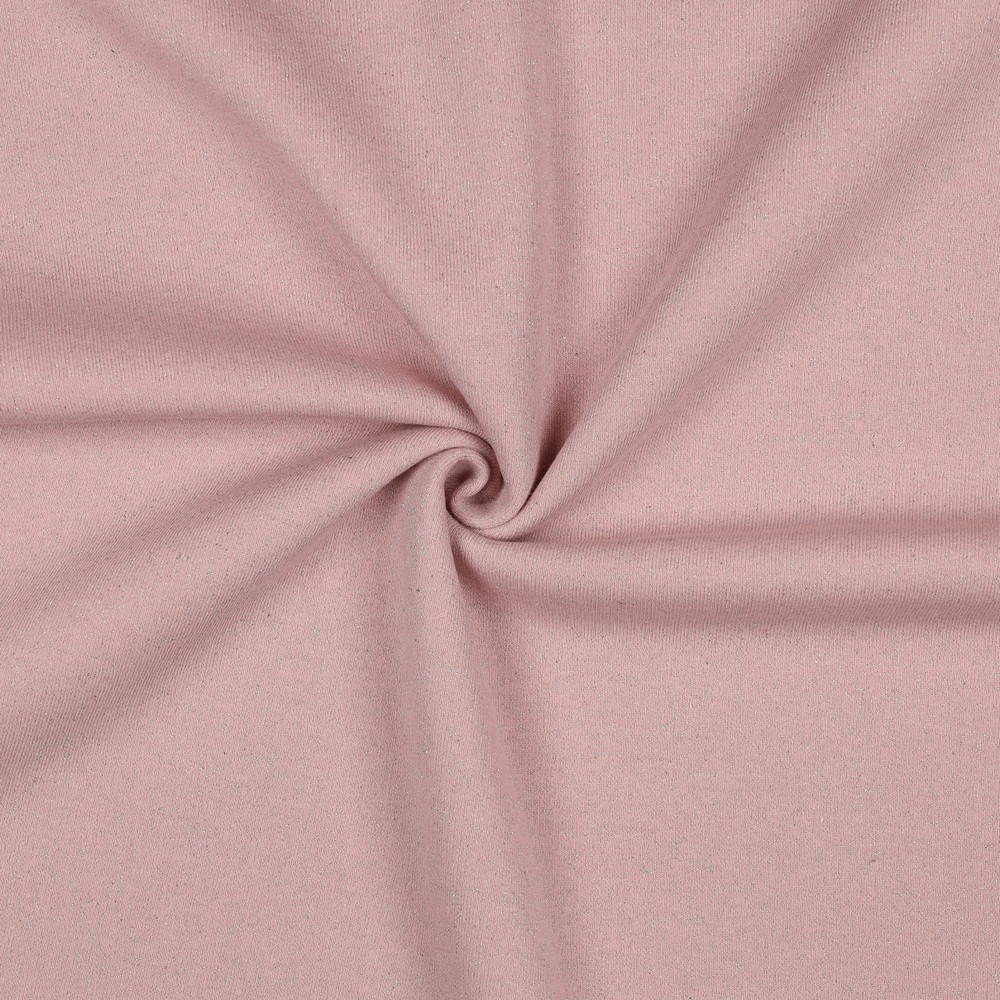[PRE-VHT-03232.008 ROSE ARGENT - ROSE SILVER - ROSA SILBER] ⏳ Sweat lurex uni pailleté Oeko-Tex | Rose argent