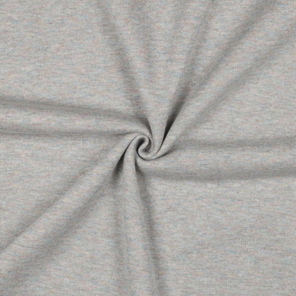 [PRE-VHT-03232.015 GRIS CLAIR MULTICOLORE - LIGHT GREY MULTI - HELLGRAU MULTICOLOR] ⏳ Sweat lurex uni pailleté Oeko-Tex | Gris clair multicolore