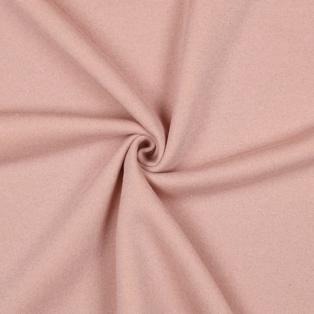 [PRE-VHT-03232.021 VIEUX ROSE OR - OLD ROSE GOLD - ALTROSA GOLD] ⏳ Sweat lurex uni pailleté Oeko-Tex | Vieux rose or