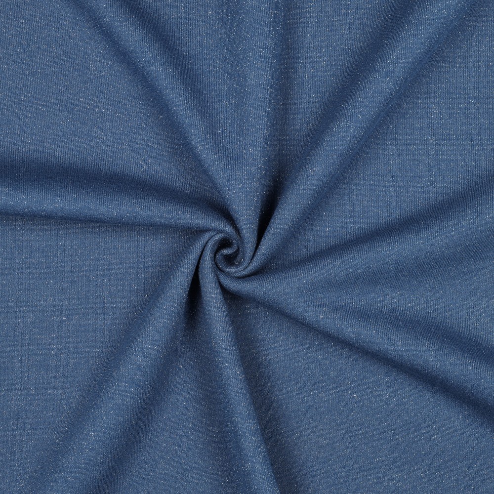 [PRE-VHT-03232.032 BLEU CLAIR INDIGO - INDIGO LIGHT BLUE - INDIGO HELLBLAU] ⏳ Sweat lurex uni pailleté Oeko-Tex | Bleu clair indigo